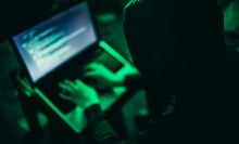 Hacker at laptop