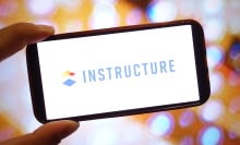 Instructure logo on mobile device