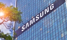 Samsung logo on glass building exterior in Poland