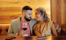 Couple sharing some wine