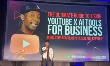 Roberto Blake presenting his panel How to Be a Value First Creator: Winning on Authenticity in an AI World at Vidcon 2026. 