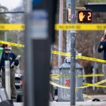 Members of the FBI on scene after a mass shooting in Austin, Texas in March 2026.