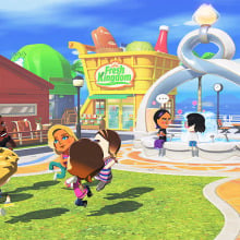 Gathering of Mii's at the island's center
