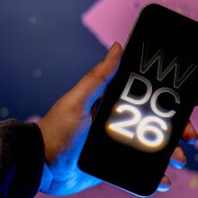 iphone with WWDC 26 embedded in the screen