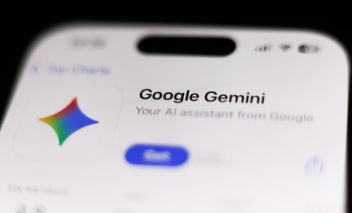 Google Gemini logo as seen in an app store. 