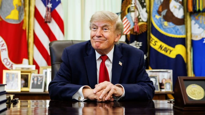 US President Donald Trump during a Presidential memorandum signing in the Oval Office of the White House in Washington, DC, US, on Monday, June 29, 2026