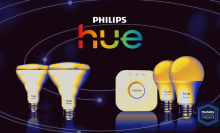 philips hue logo above philips hue smart light products