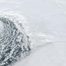 The powerful mid-latitude cyclone spinning off the West Coast of the U.S. on Nov. 19, 2024.