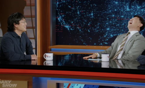 Aaron Chen and Ronny Chieng on "The Daily Show."